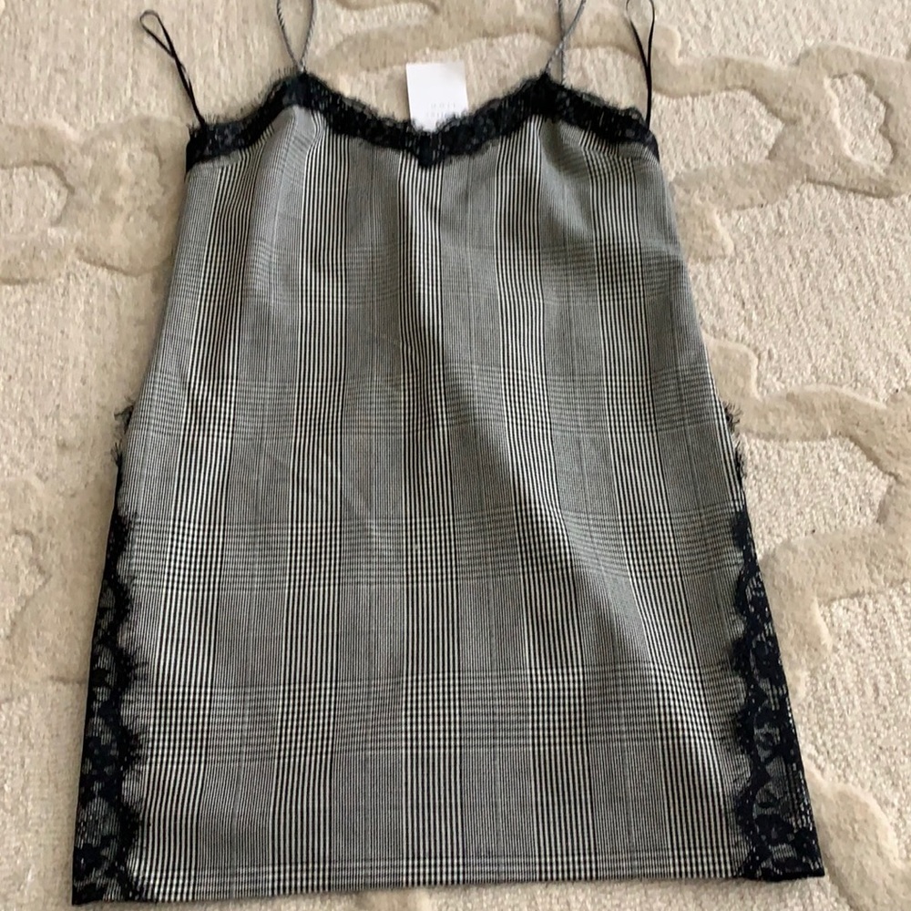 NWT Zara plaid with lace dress